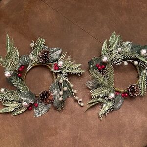 Festive Green and Red Holiday Wreaths